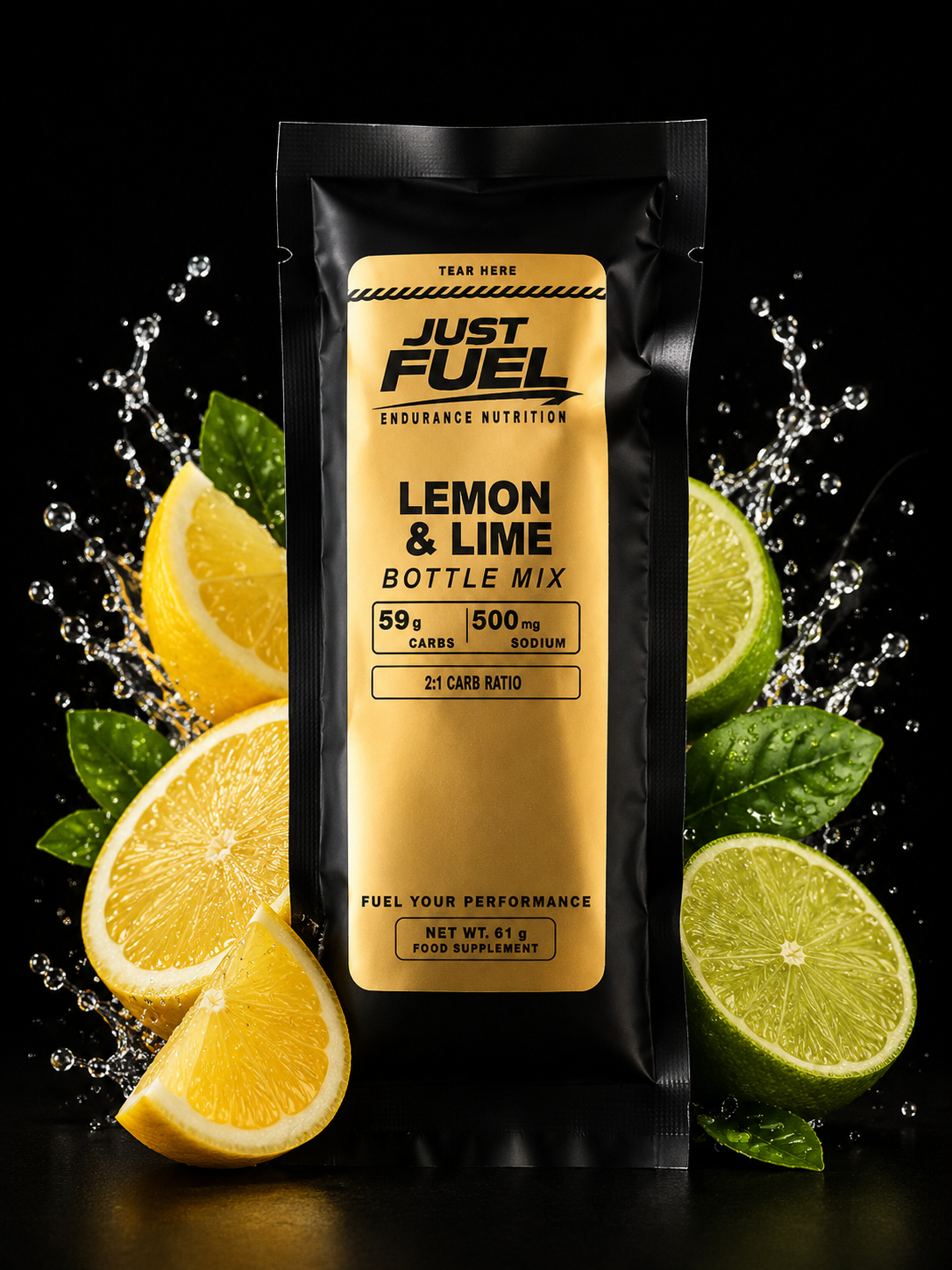 Just Fuel Lemon & Lime Bottle Mix sachet
