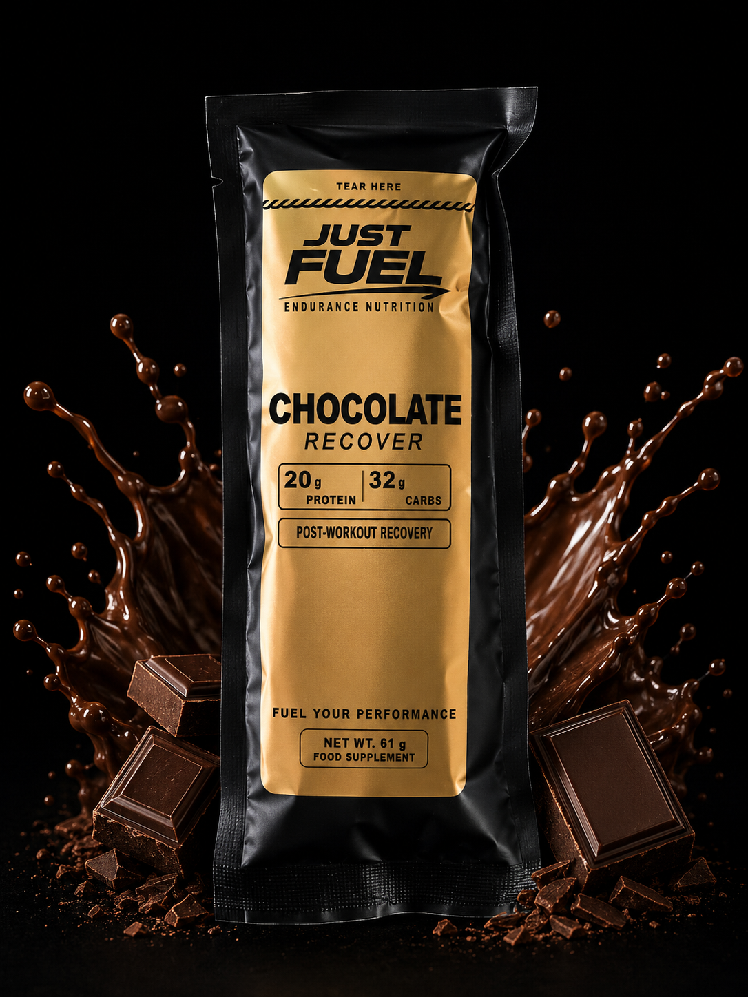 Just Fuel Chocolate Recover Shake sachet
